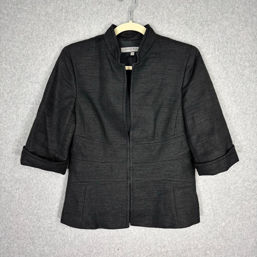 Anne Klein Black Textured Blazer